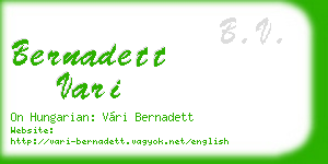 bernadett vari business card